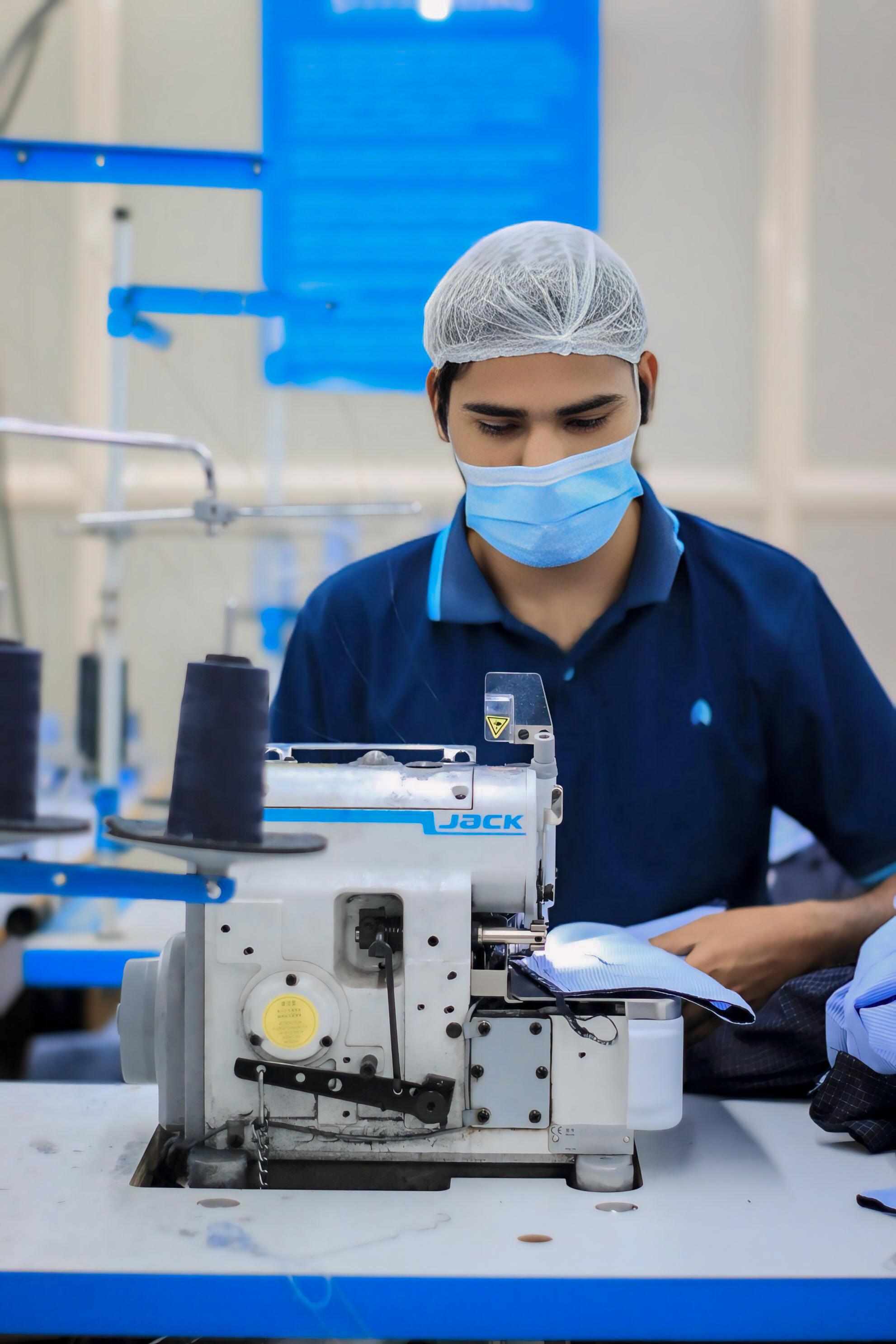 High-precision knitted machinery for custom apparel at Amcor Unifab.